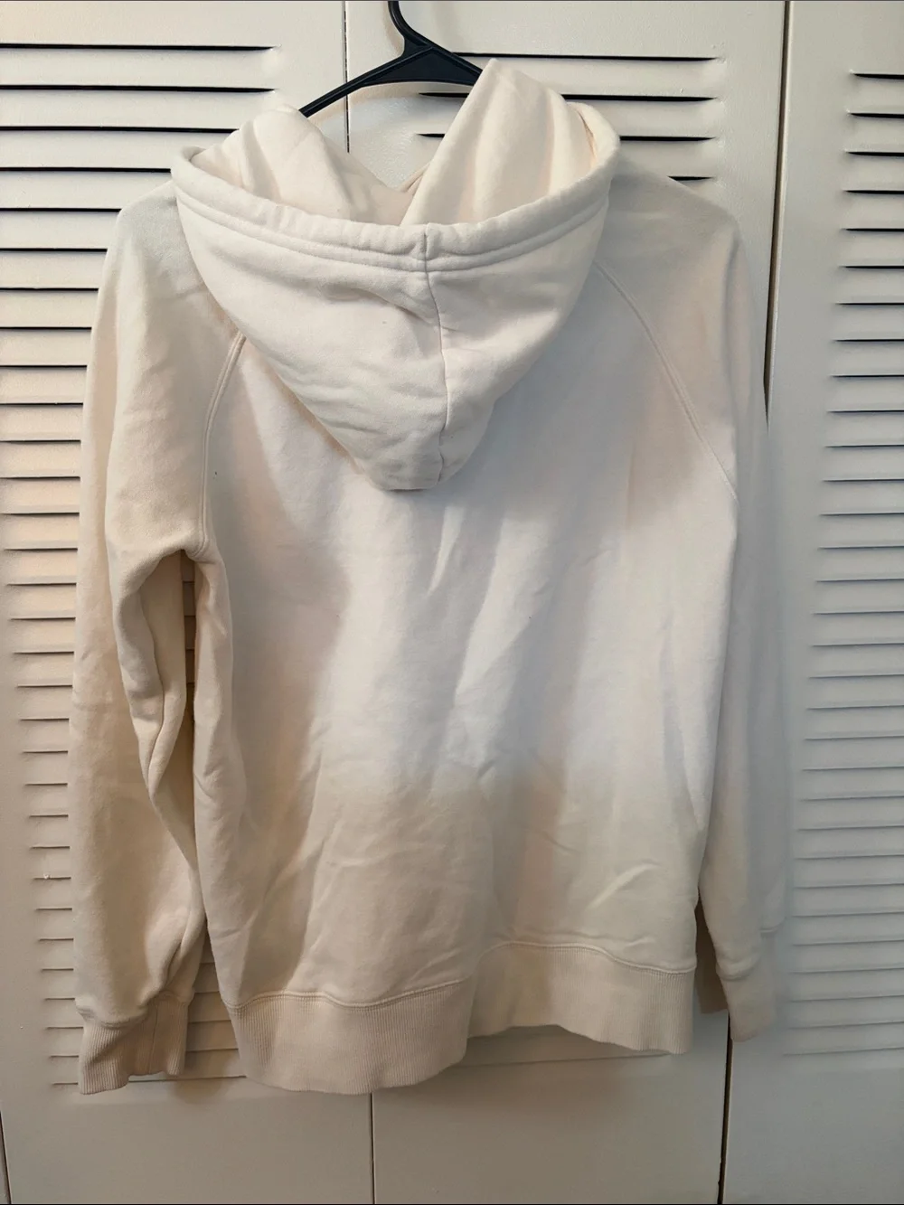The North Face Men's Cream Pullover Hoodie with Tan Logo